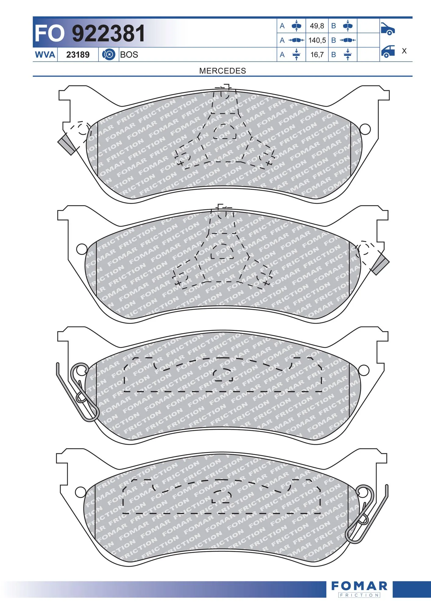 Brake Pad Set, disc brake